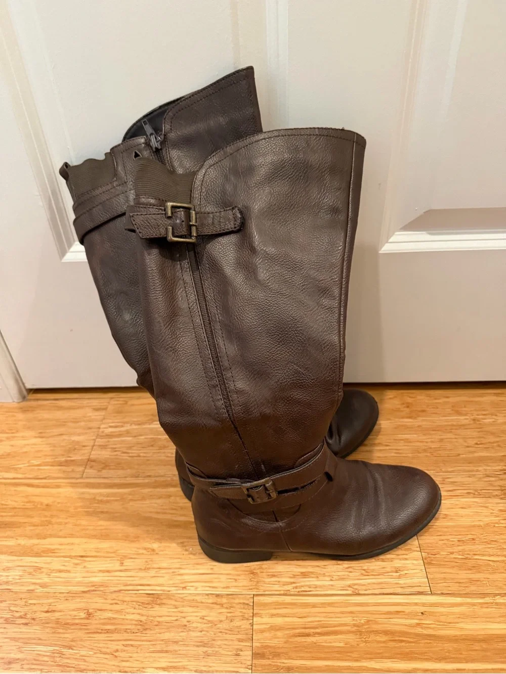 Life Stride Women's Dark Brown Over-the-Knee Buckle Boots